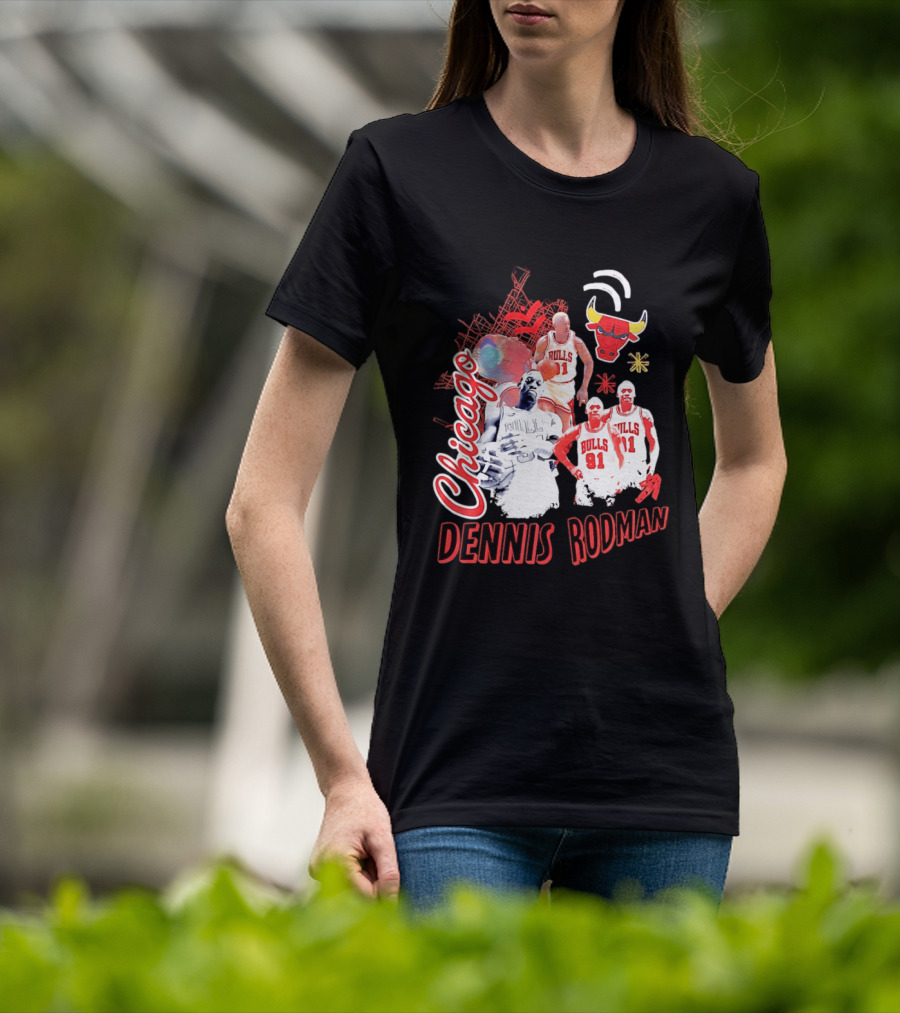 Chicago Bulls Dennis Rodman Vintage Basketball Legend T-Shirt