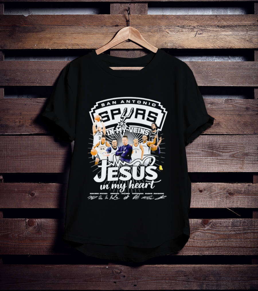 San Antonio Spurs Basketball Passion And Faith With Jesus In My Heart T-Shirt