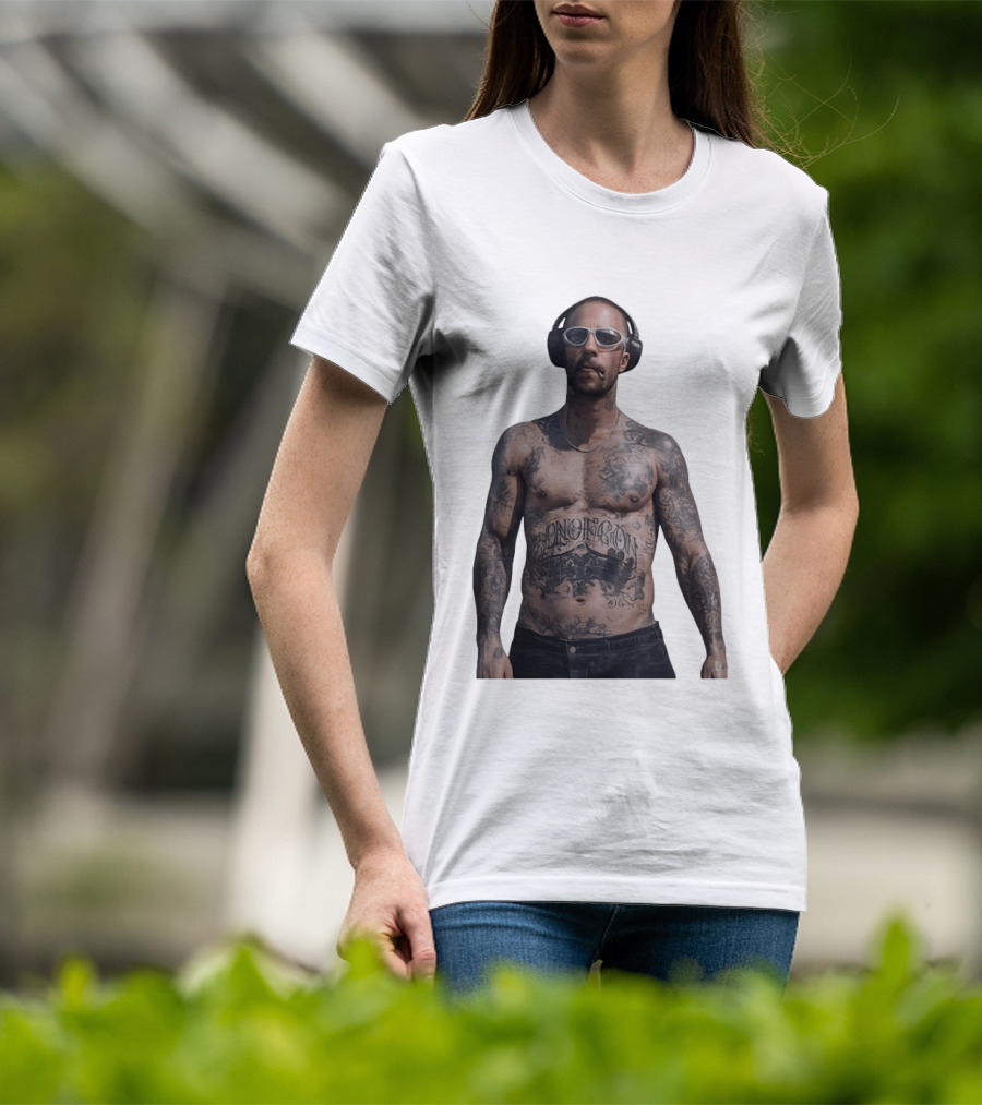 Adam Levine Maroon 5 Smoking Tattoos And Headphones T-Shirt