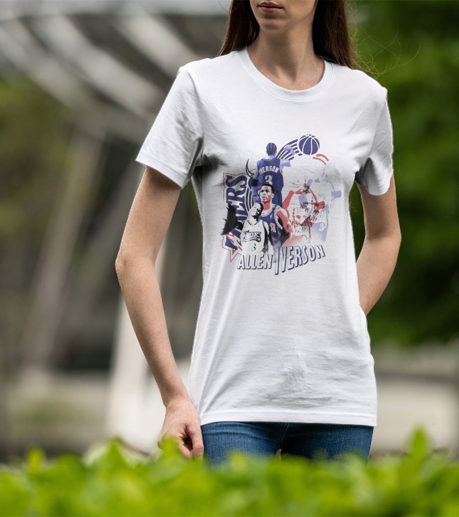 Allen Iverson Philadelphia 76ers Number 3 Basketball T-Shirt