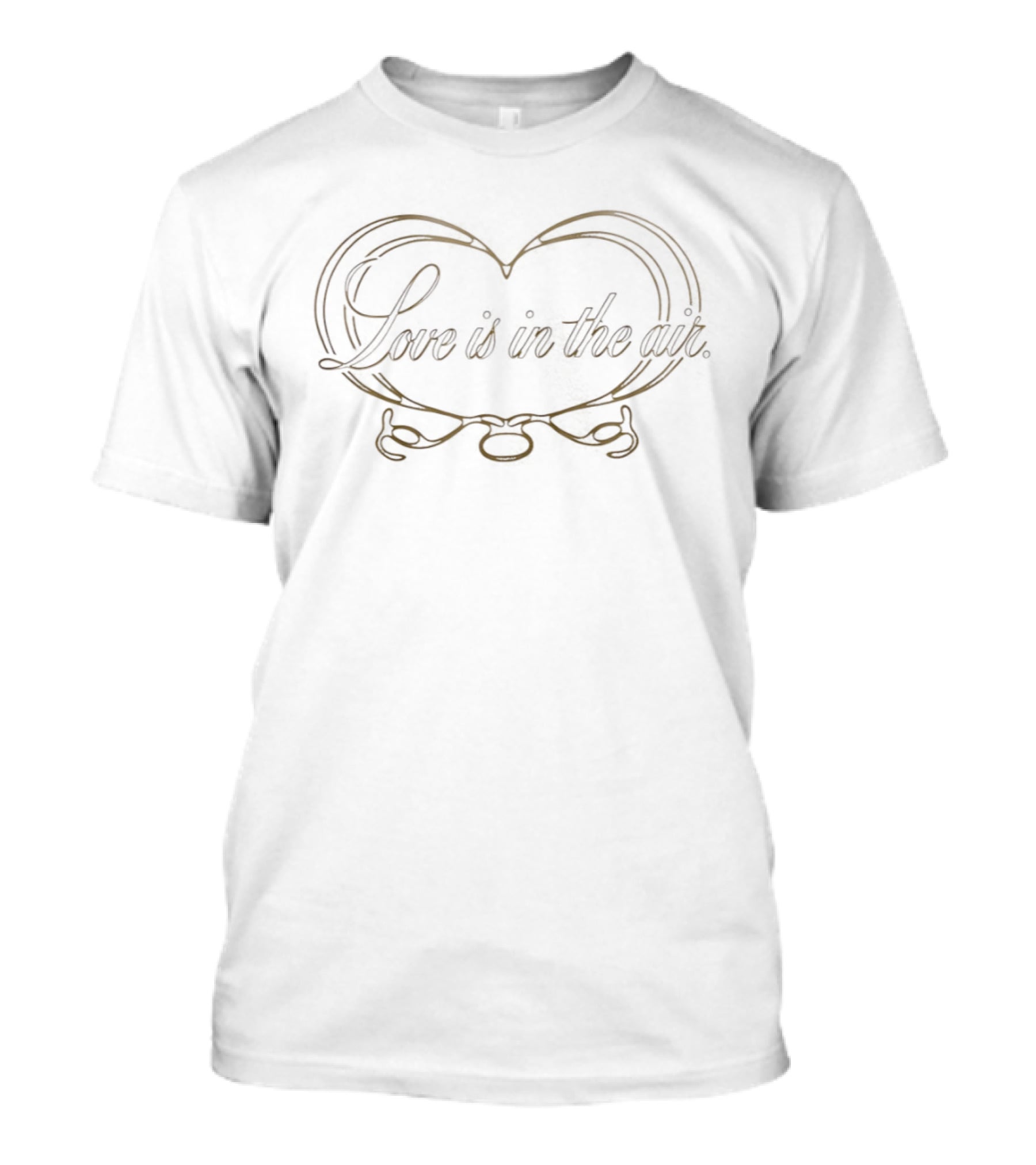 Love Is In The Air Romantic Heart Script T-Shirt