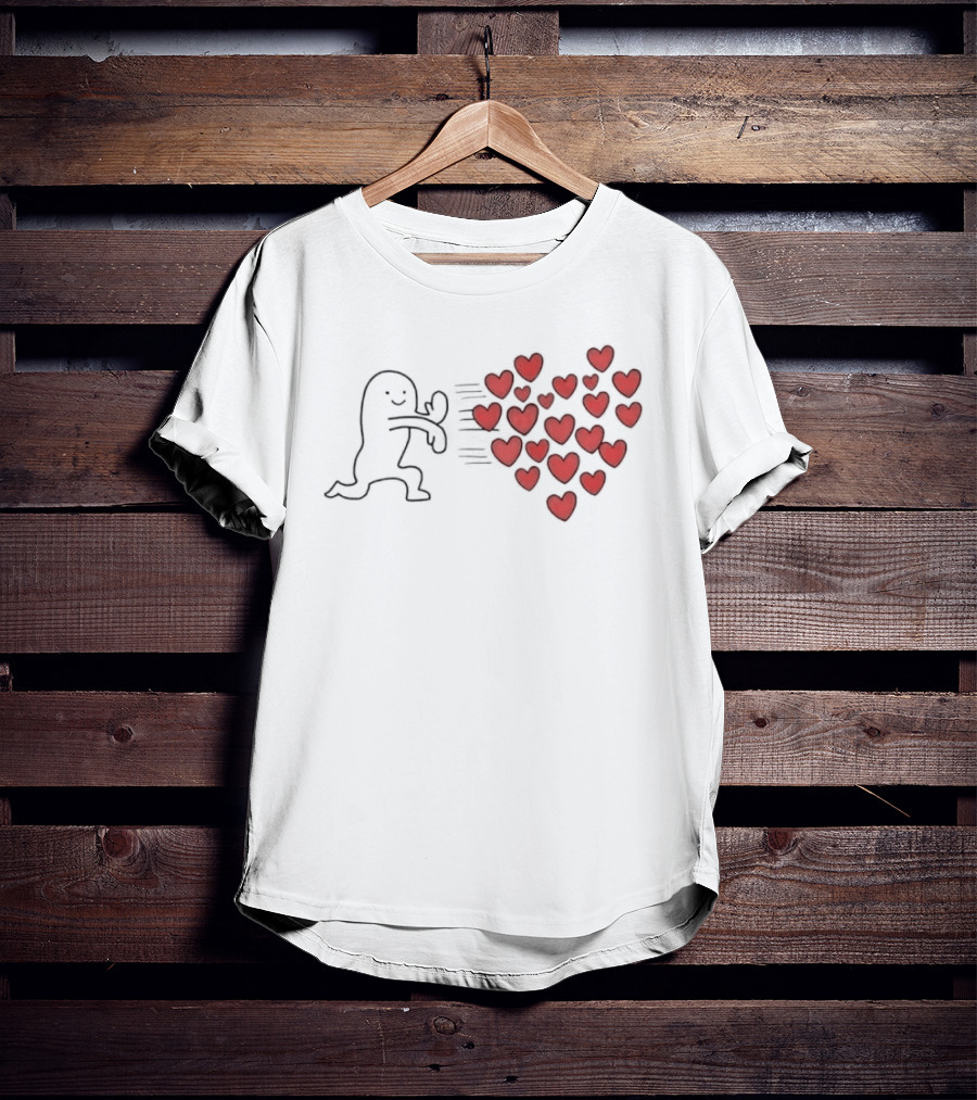 Sending Love Meme Heart Character Hugging Hearts Explosion T-Shirt