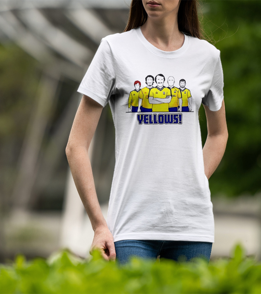 Saints FC Team Yellows Iconic Football Crew Players T-Shirt