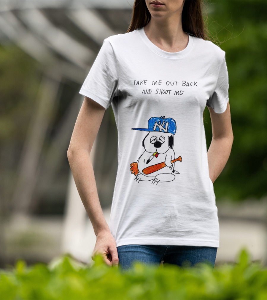 Take Me Out Back And Shoot Me Sad Dog NY Cap Baseball Bat T-Shirt