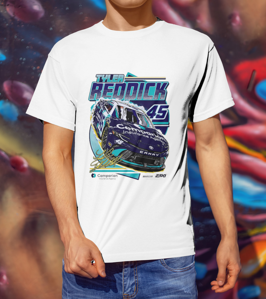 Tyler Reddick 45 Companion Insurance Agent 23XI Racing Toyota Camry T-Shirt