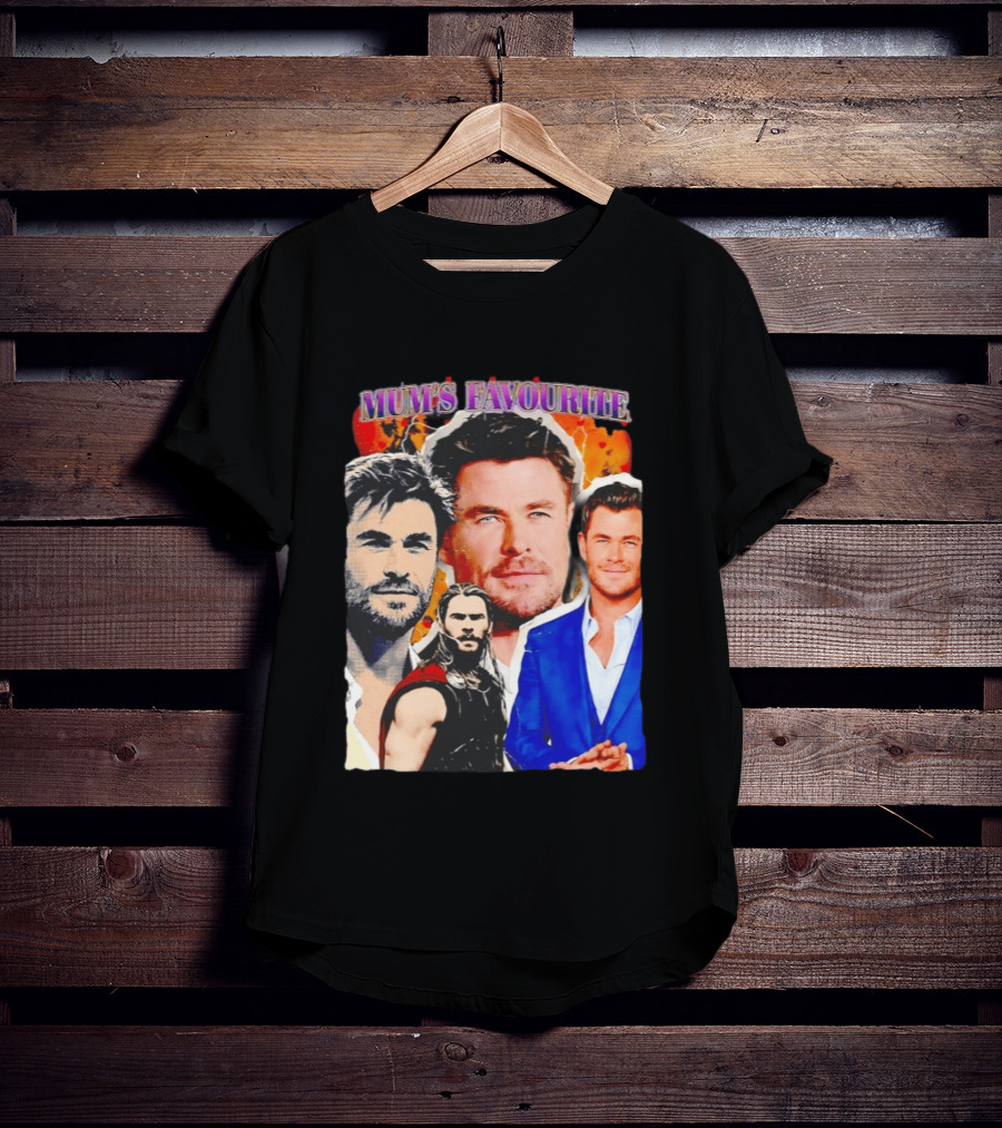 Mum's Favourite Chris Hemsworth Collage T-Shirt