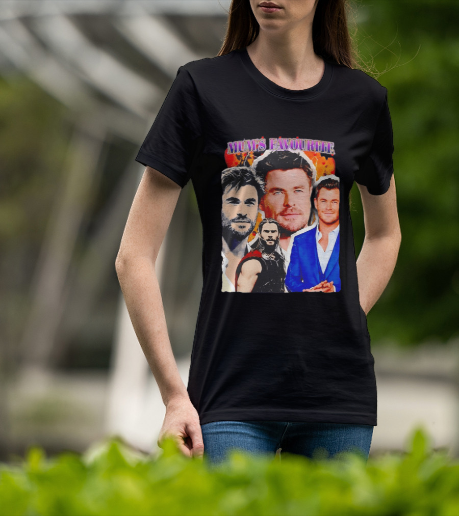 Mum's Favourite Chris Hemsworth Collage T-Shirt