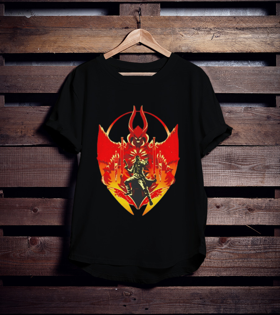Devil May Cry Dante Fiery Demon Crest Iconography T-Shirt