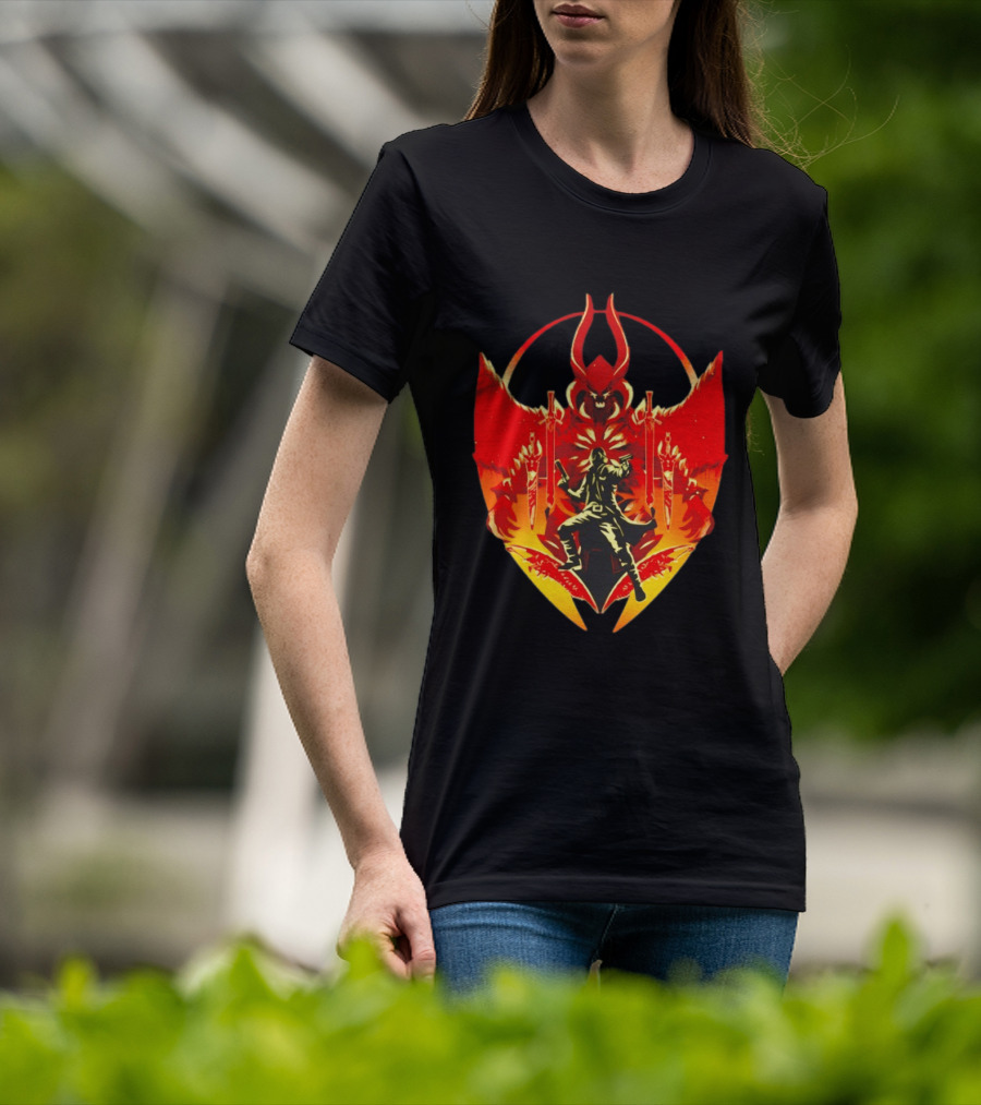 Devil May Cry Dante Fiery Demon Crest Iconography T-Shirt