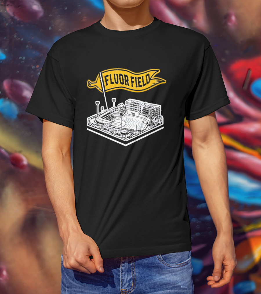 Fluor Field Greenville Drive Baseball Stadium Flag T-Shirt