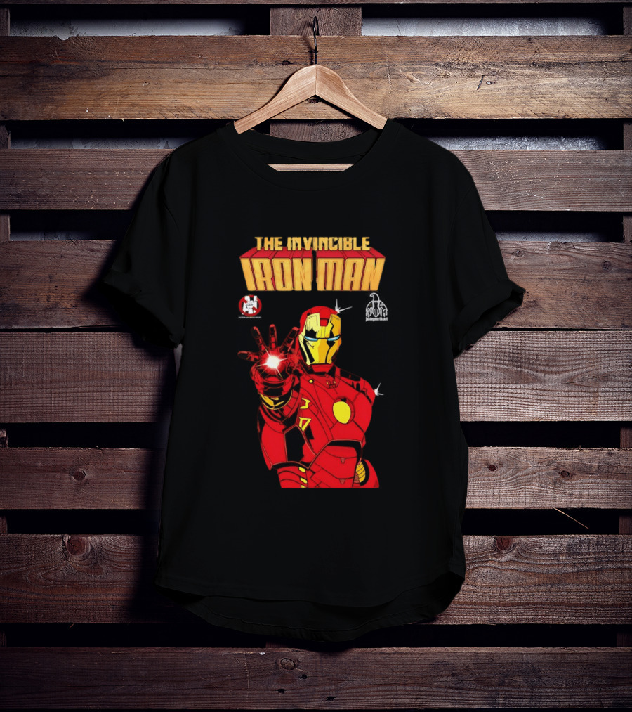The Invincible Iron Man Superhero Iconic Armor Power Pose T-Shirt