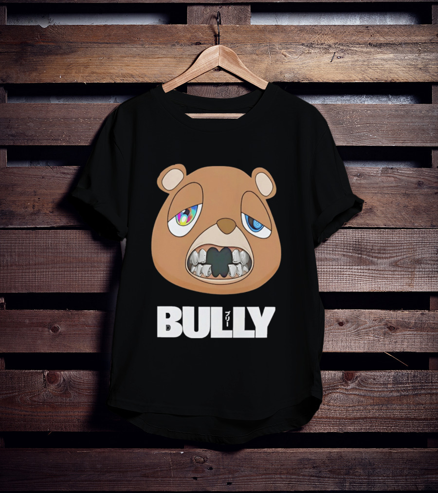 Bully Kanye Bear Character With Multicolored Eyes And Grills T-Shirt