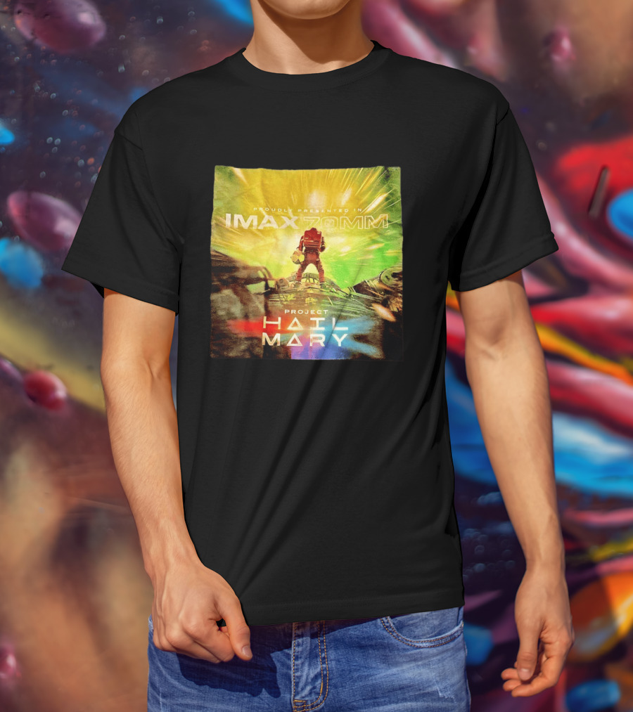 Proudly Presented Imax Zomm Project Hail Mary Space Adventure T-Shirt