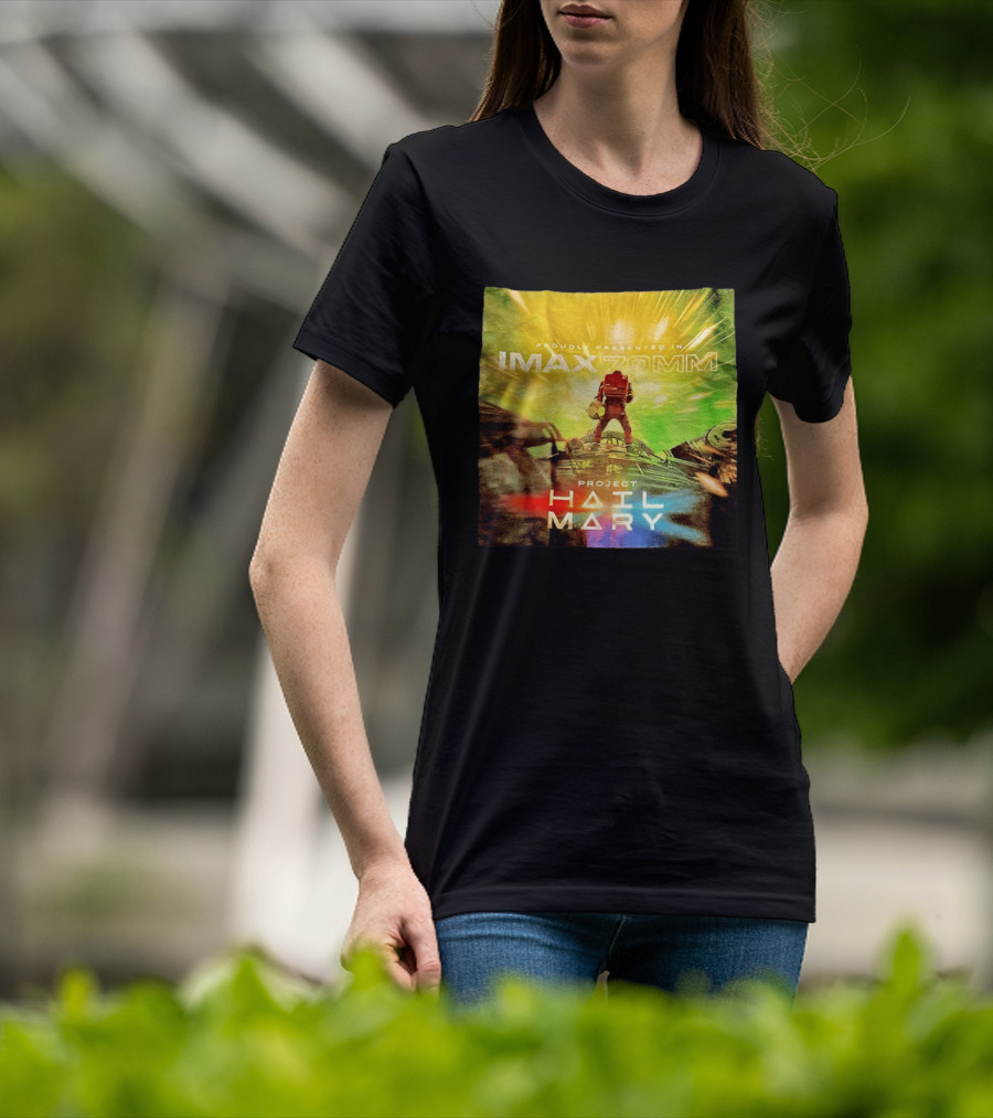 Proudly Presented Imax Zomm Project Hail Mary Space Adventure T-Shirt
