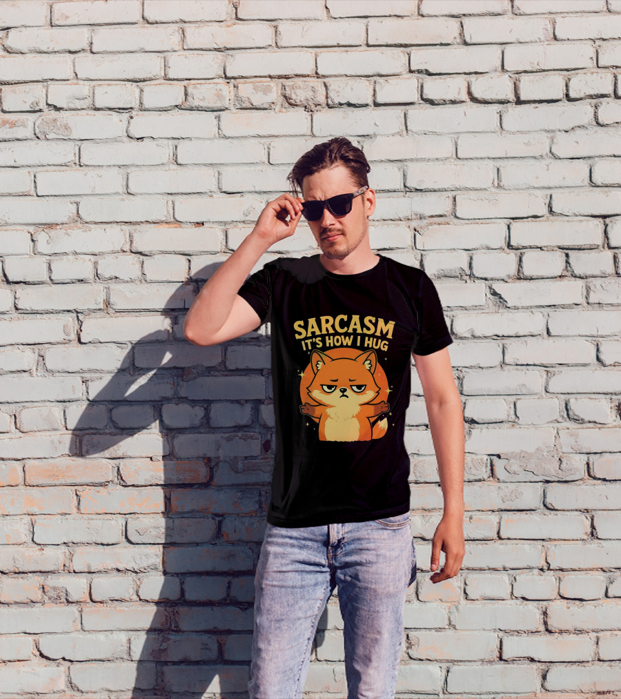Sarcasm It's How I Hug Chibi Fox T-Shirt