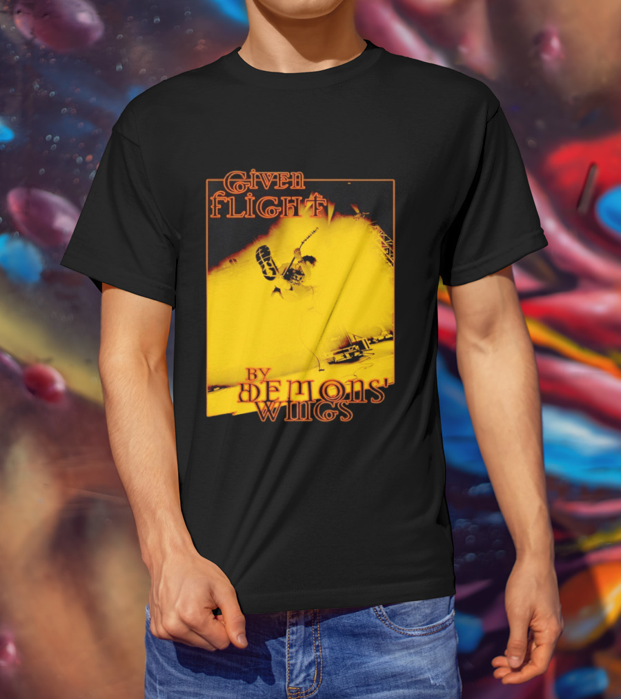 Given Flight By Demons' Wings Guitarist Jumping With Electric Energy T-Shirt