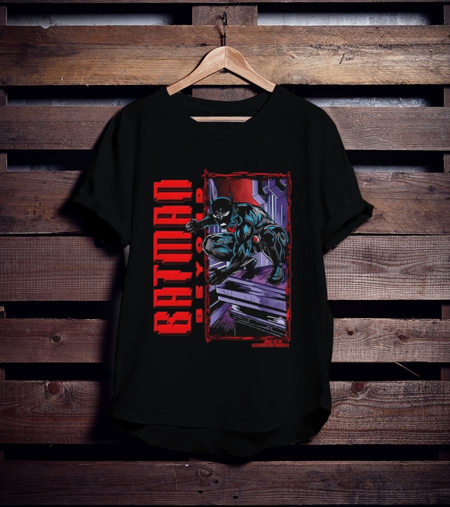 Batman Beyond Combat Readiness Stance Dynamic Gotham City Scene T-Shirt