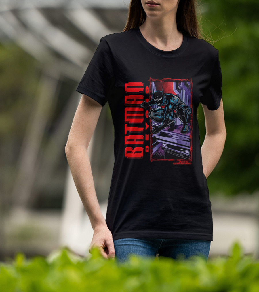 Batman Beyond Combat Readiness Stance Dynamic Gotham City Scene T-Shirt