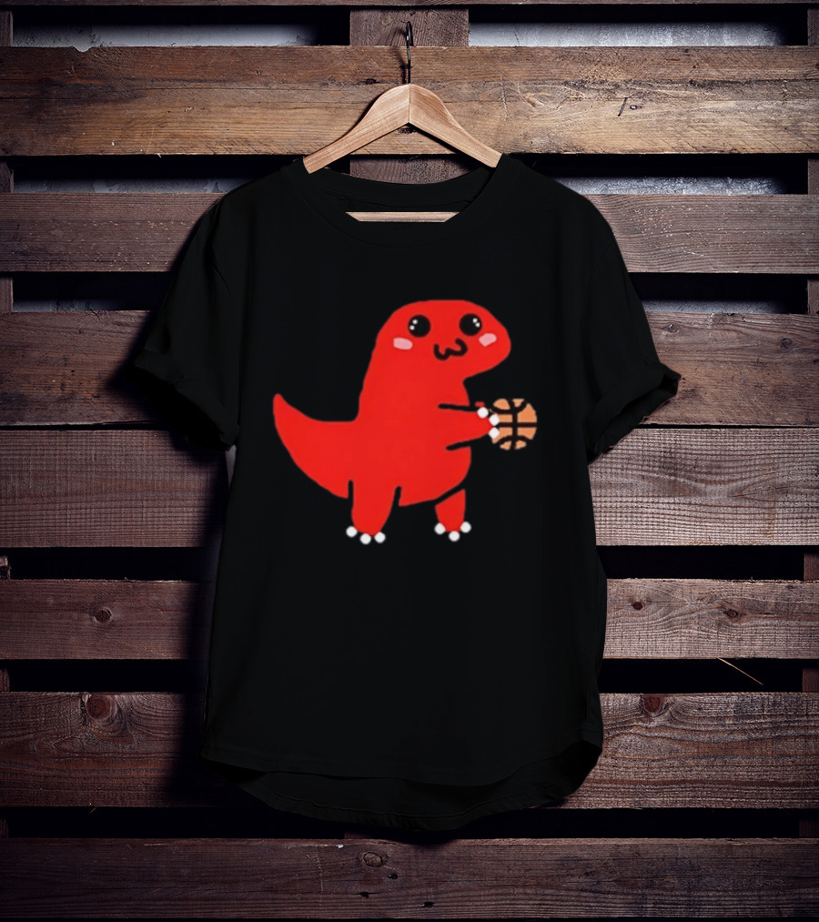 Kawaii Kawaii Toronto Raptors Cute Red Dinosaur Basketball T-Shirt