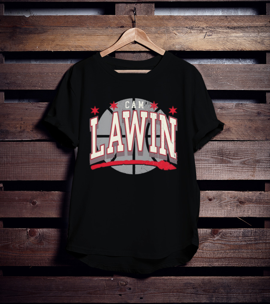 Cam Lawin Basketball Stars Red And White T-Shirt