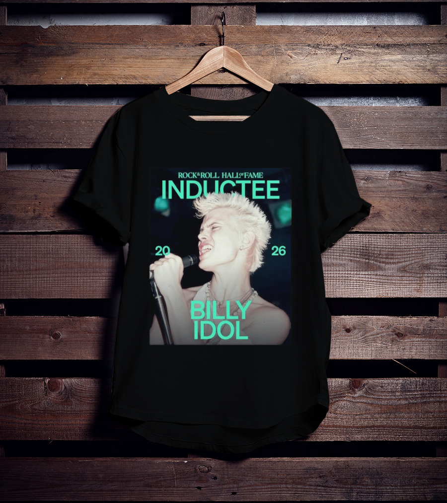 Billy Idol Rock & Roll Hall Of Fame Inductee 2026 T-Shirt