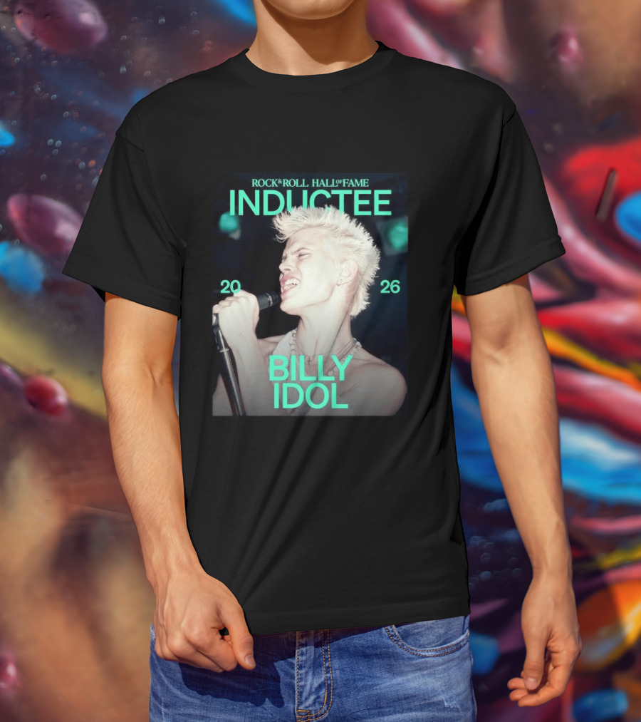 Billy Idol Rock & Roll Hall Of Fame Inductee 2026 T-Shirt
