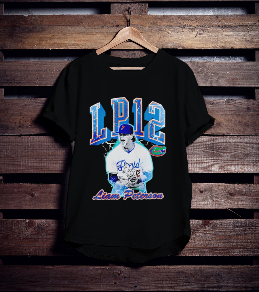 Liam Peterson LP12 Florida Gators Baseball Player T-Shirt