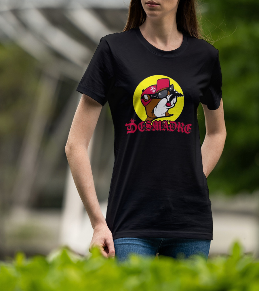 Desmadre Locs Moustache Wear My Locs At Night Red Hat Circle T-Shirt