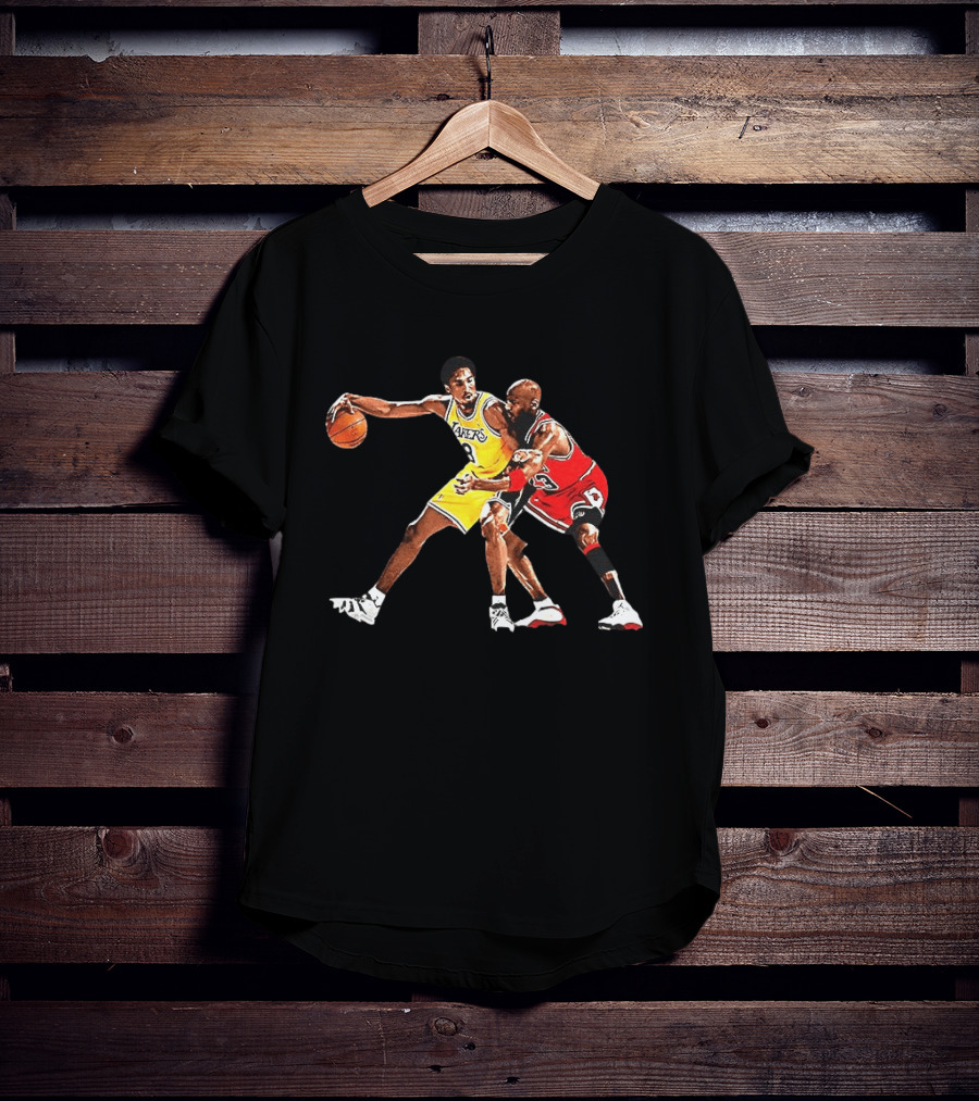 Magic Johnson Lakers Vs Kobe Bryant NBA Legendary Matchup T-Shirt