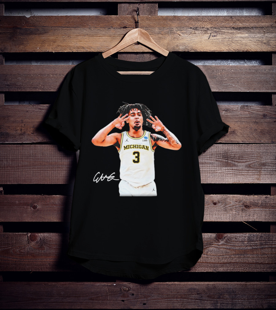 Elliot Cadeau Michigan Wolverines Basketball NCAA 3 Jersey 2026 T-Shirt