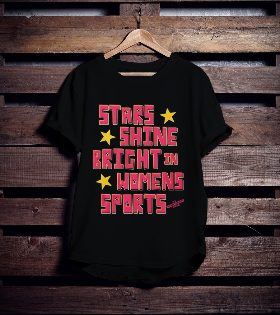 Stars Shine Bright In Womens Sports With Yellow Star Accents T-Shirt