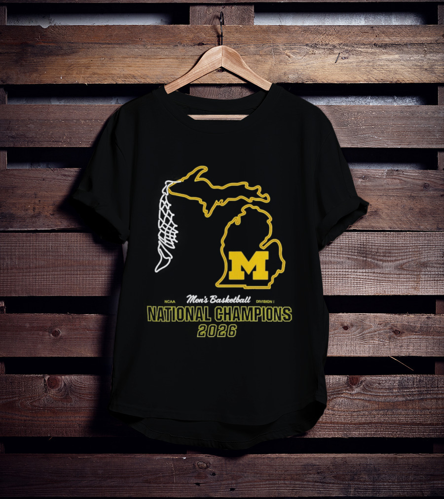 Michigan Wolverines National Champions 2026 MBB NET T-Shirt