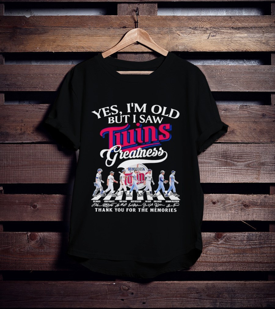 Minnesota Twins Greatness Signatures Thank You For The Memories T-Shirt