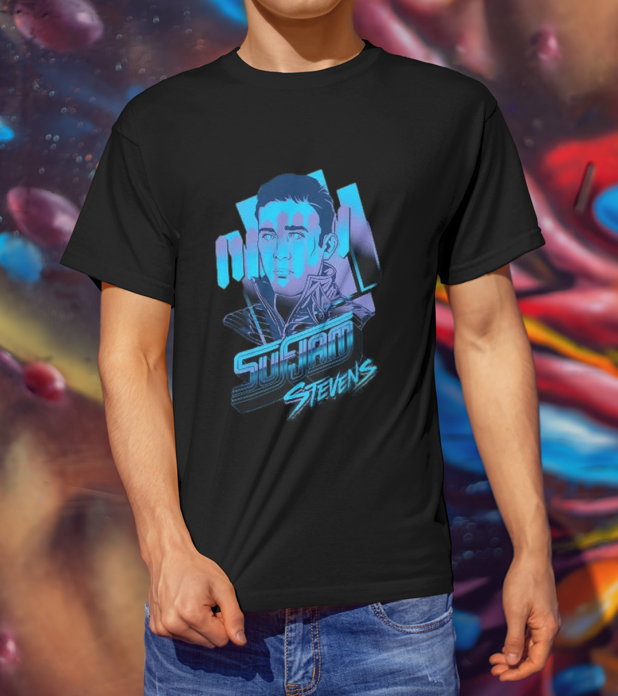 Sufjan Stevens Retro Futuristic Neon T-Shirt