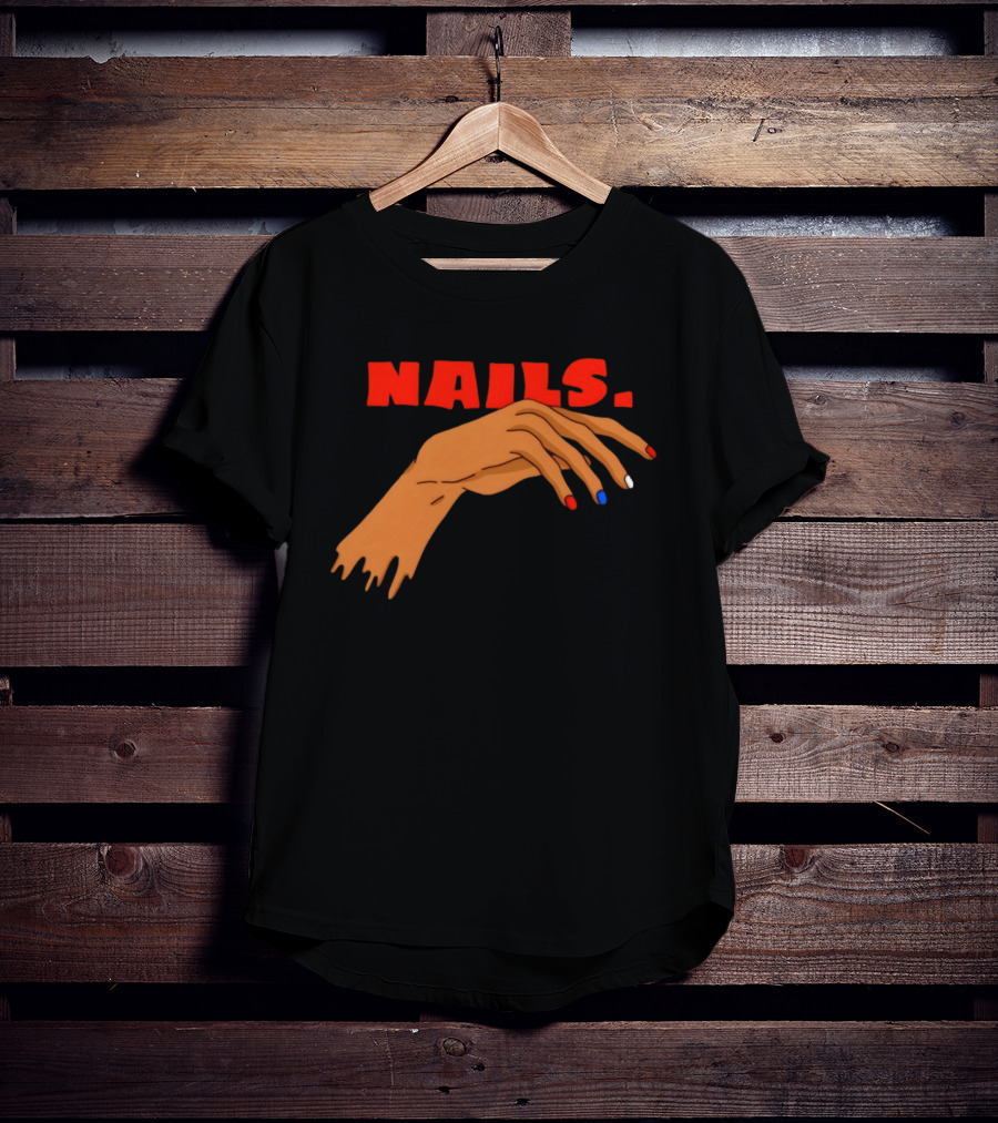 Nails Red Blue White OKC Thunder T-Shirt