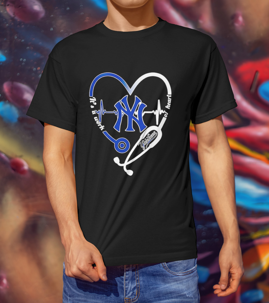 New York Yankees Heartbeat Stethoscope MLB Fan T-Shirt