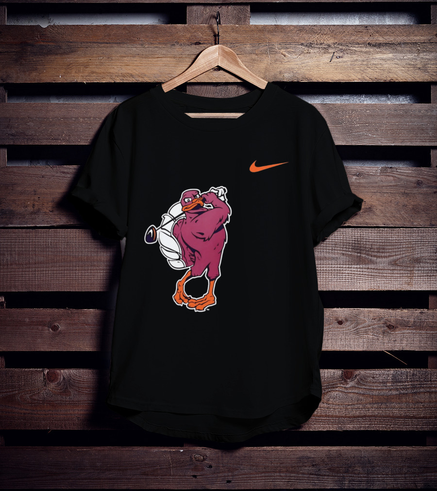 Virginia Tech Hokies Golfing Nike Swoosh Bird T-Shirt