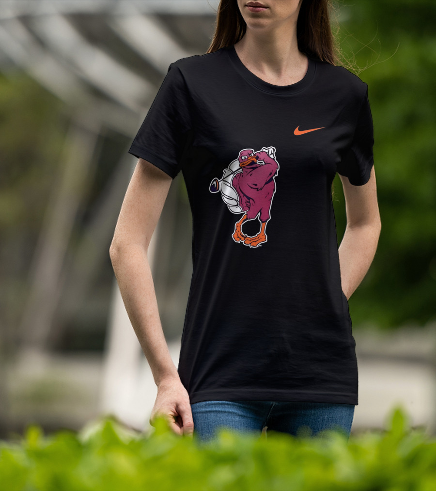 Virginia Tech Hokies Golfing Nike Swoosh Bird T-Shirt