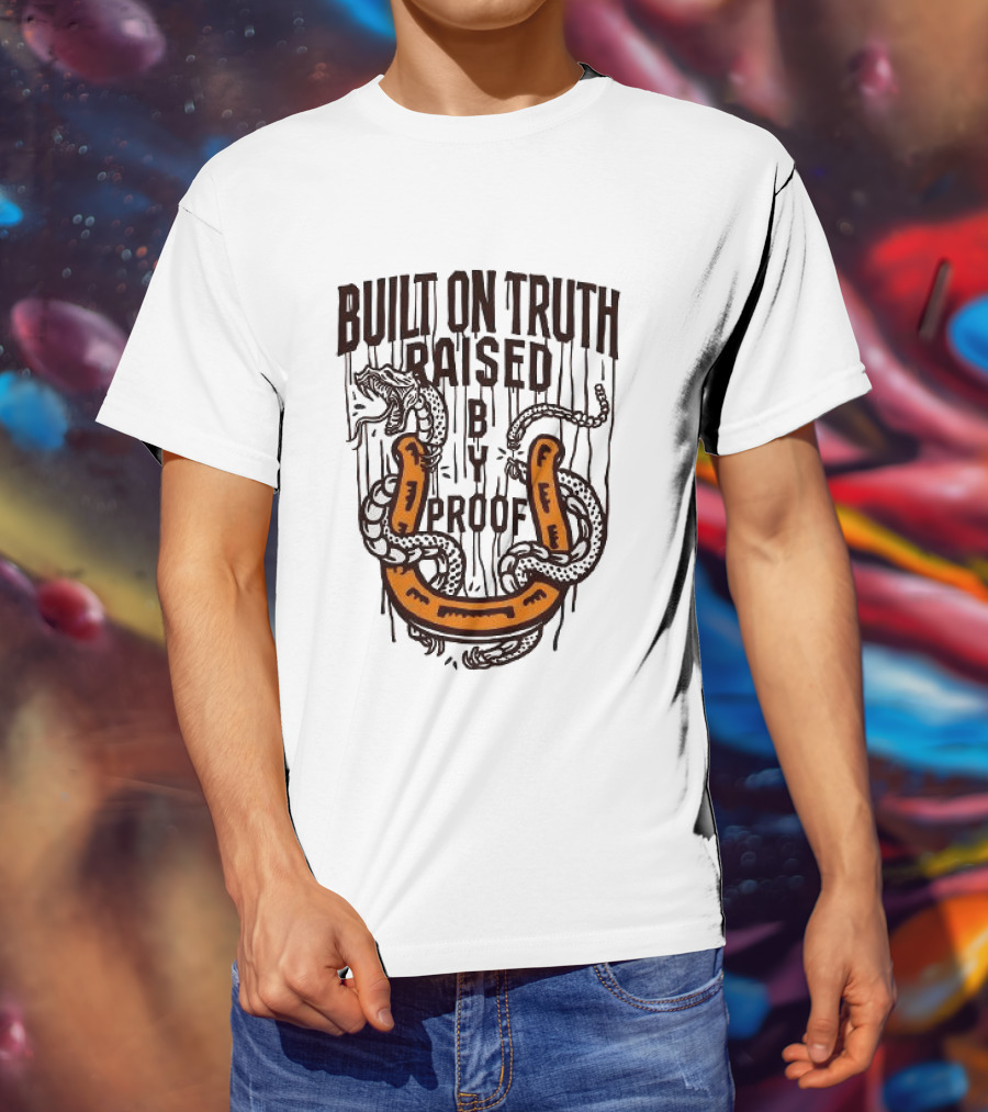 Built On Truth Raised By Proof Snake Wrapped Around Horseshoe T-Shirt