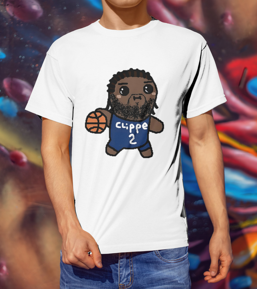 Kawaii Leonard Clipper 2 Los Angeles Cartoon Basketball T-Shirt