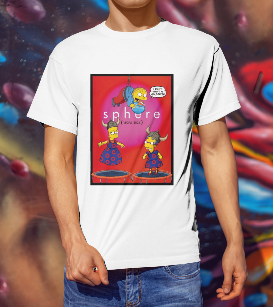 Phish X Simpsons Sphere Vegas 2026 Tour Goldfish Boogie New Springfield T-Shirt