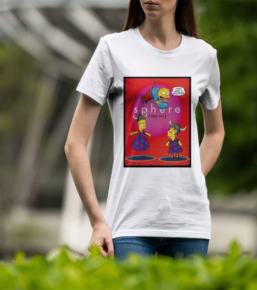 Phish X Simpsons Sphere Vegas 2026 Tour Goldfish Boogie New Springfield T-Shirt