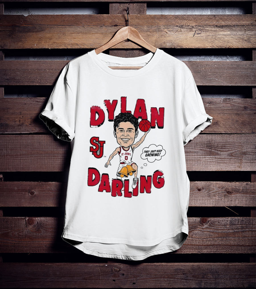 Dylan Darling St J Basketball Keep Growing Player Sketch T-Shirt