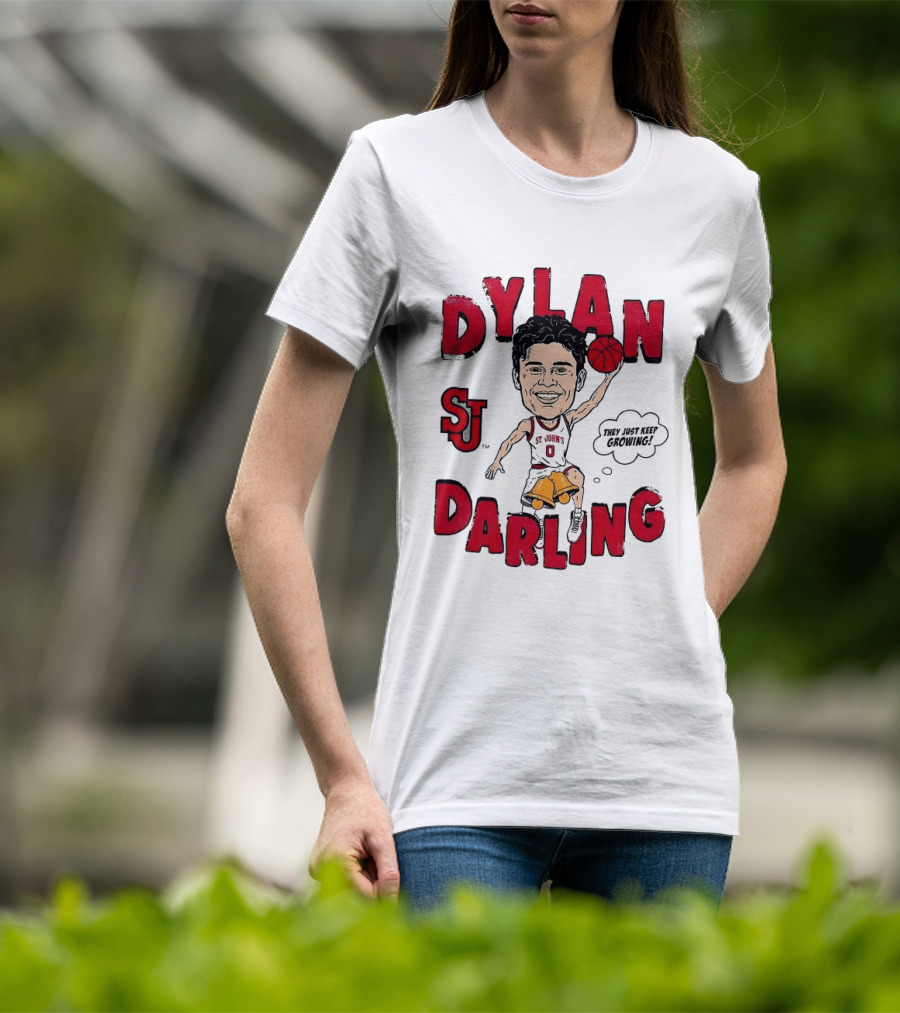 Dylan Darling St J Basketball Keep Growing Player Sketch T-Shirt