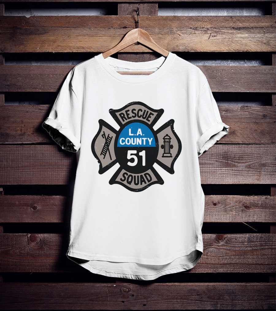 L.A. County Rescue Squad 51 Firefighter T-Shirt