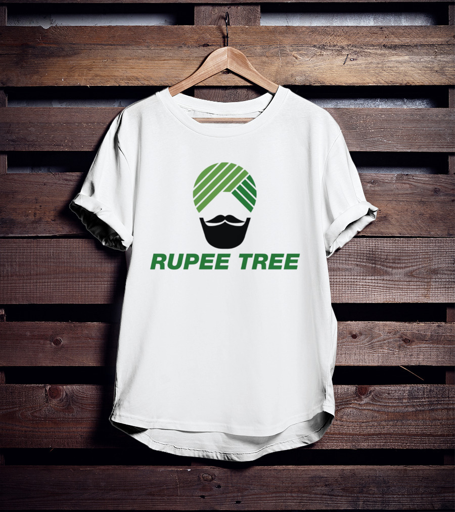 Rupee Tree Turban Beard Icon Indian T-Shirt