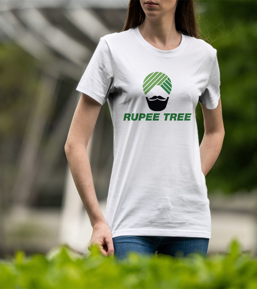 Rupee Tree Turban Beard Icon Indian T-Shirt