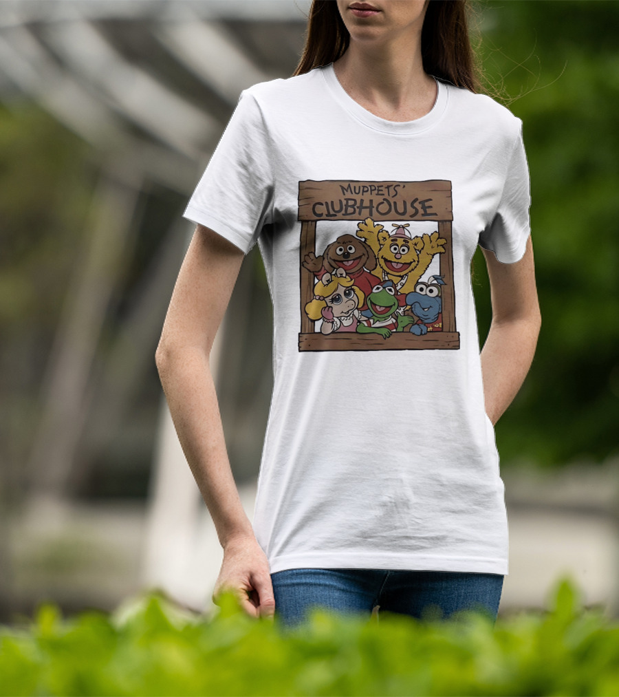 Muppets Clubhouse Characters Kermit Fozzie Gonzo Miss Piggy Rowlf T-Shirt
