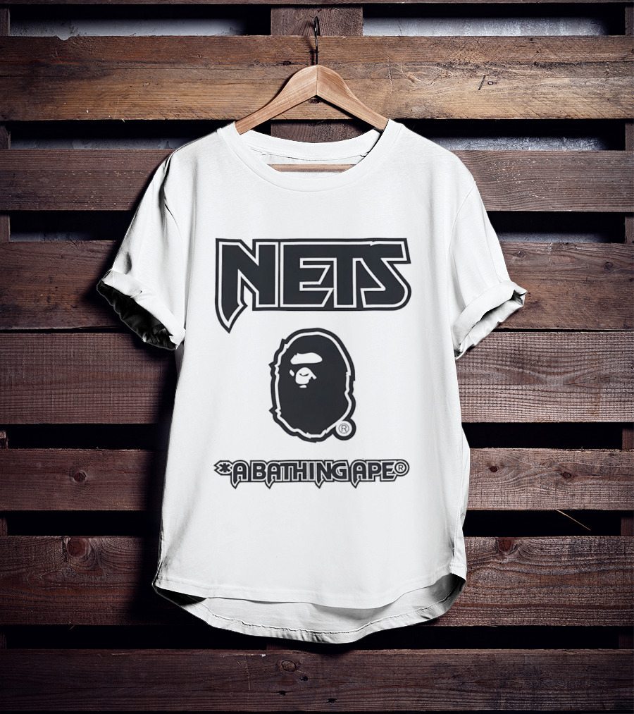 New Jersey Nets NBA A Bathing Ape Collaboration T-Shirt