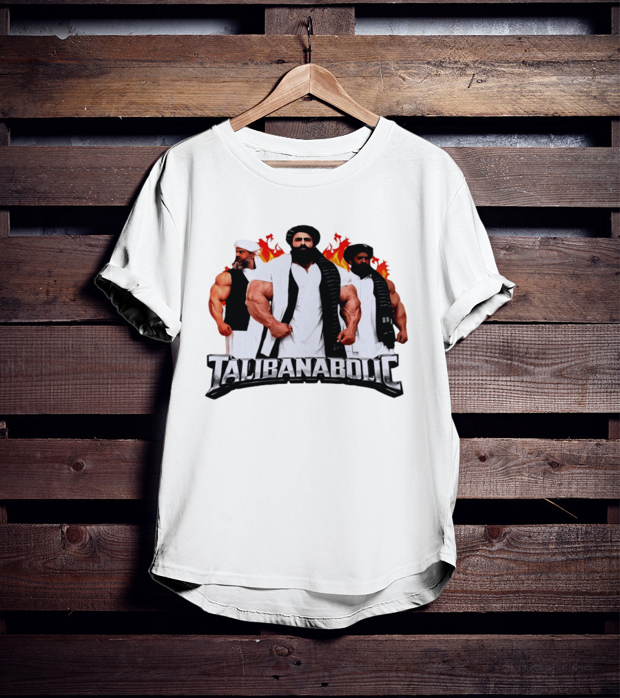 Talibanabolic Bodybuilders With Flames T-Shirt